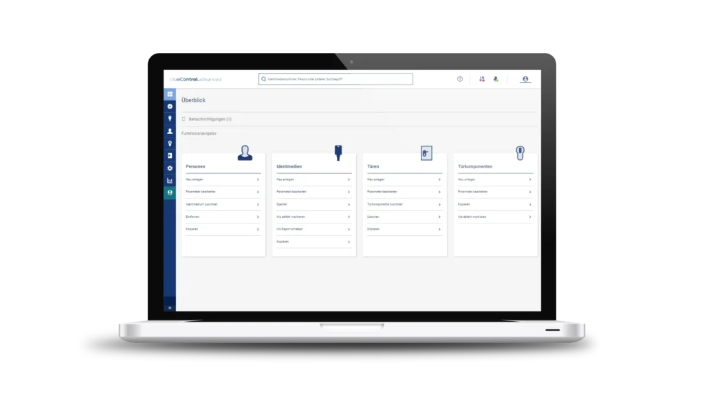 Winkhaus BlueControl Software -Intuitive Bedienung. Die Software ist einfach zu bedienen!